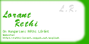 lorant rethi business card